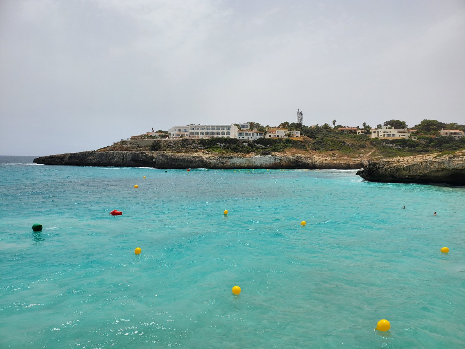 Turquoise bay viewed from a coastal vantage