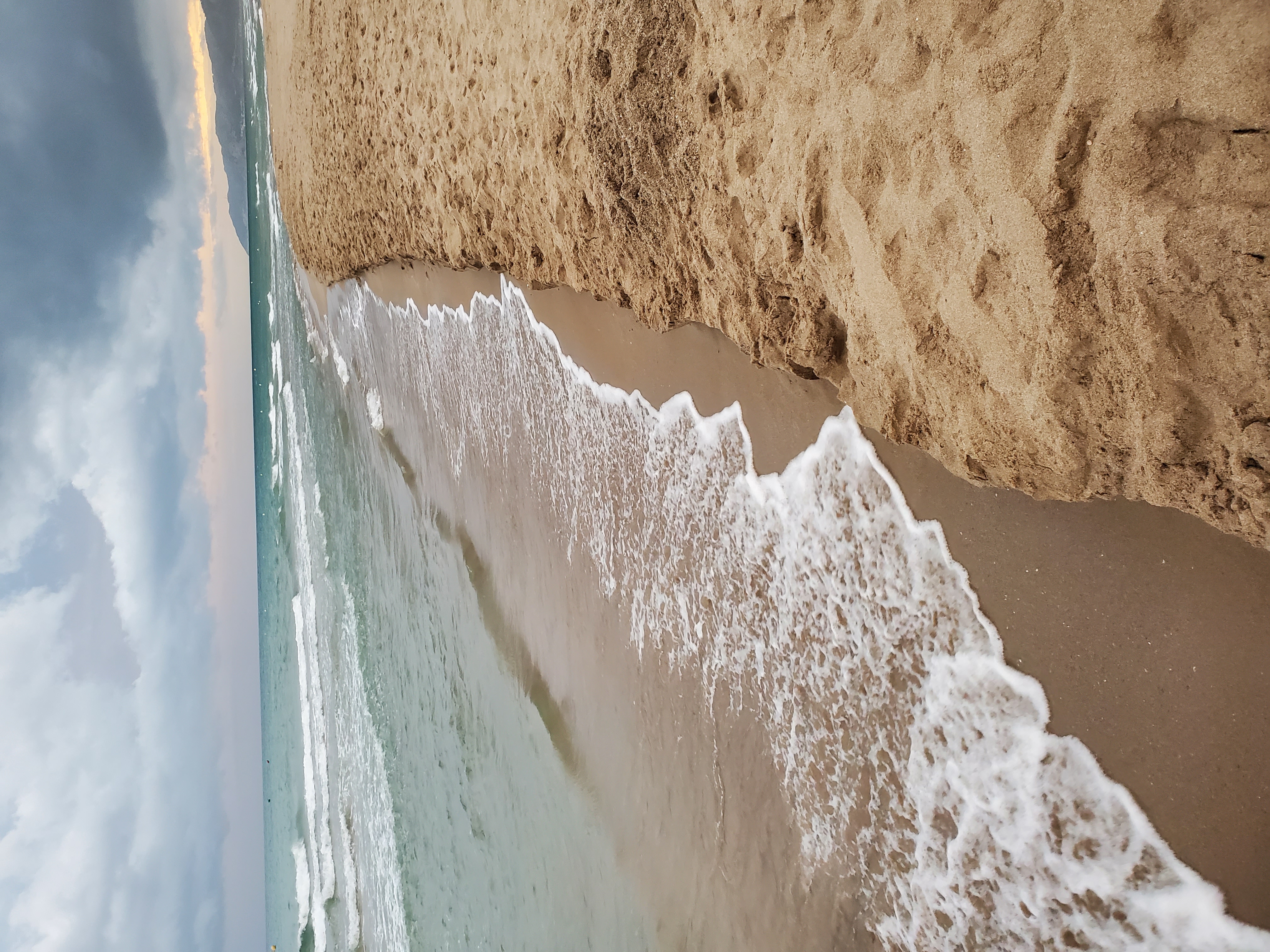 Ocean waves on a quiet beach